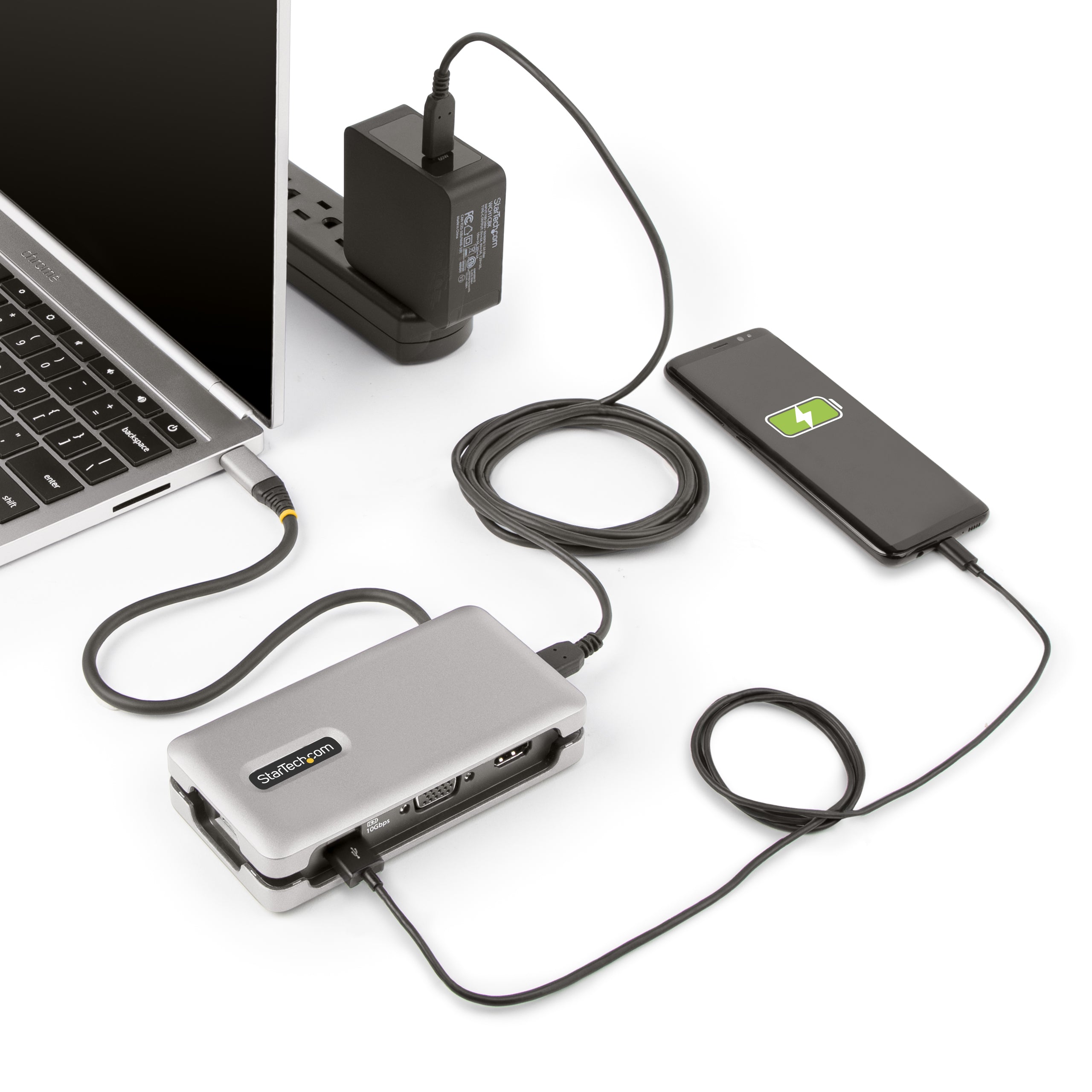StarTech.com DKT31CVHPD3 station d'accueil Avec fil USB 3.2 Gen 2 (3.1 Gen 2) Type-C Gris - Image 13