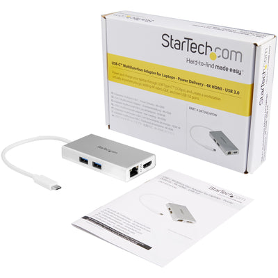 StarTech.com DKT30CHPDW station d'accueil Avec fil USB 3.2 Gen 1 (3.1 Gen 1) Type-C Argent, Blanc - Image 7