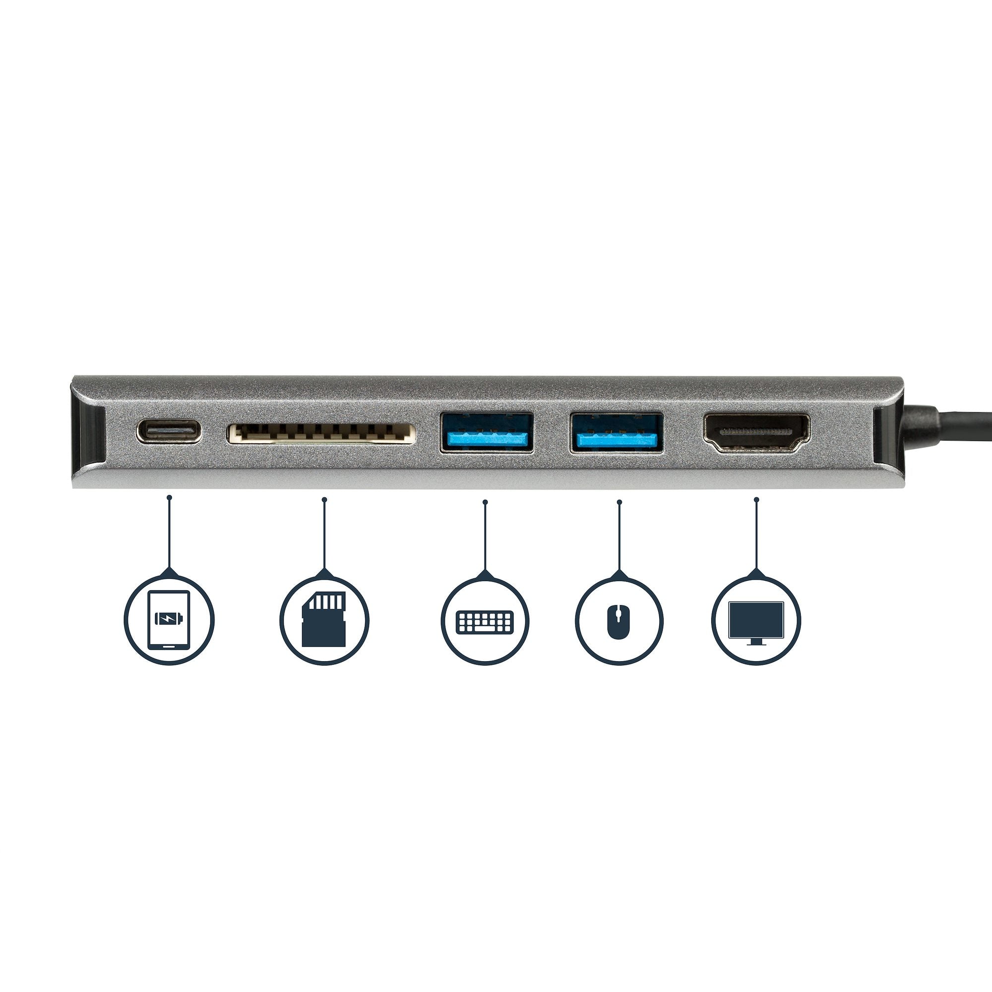 StarTech.com DKT30CSDHPD station d'accueil Avec fil USB 3.2 Gen 1 (3.1 Gen 1) Type-C Noir, Gris - Image 3