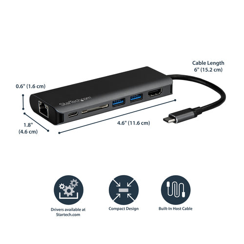 StarTech.com DKT30CSDHPD station d'accueil Avec fil USB 3.2 Gen 1 (3.1 Gen 1) Type-C Noir, Gris - Image 11