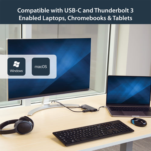 StarTech.com DKT30CSDHPD station d'accueil Avec fil USB 3.2 Gen 1 (3.1 Gen 1) Type-C Noir, Gris - Image 10