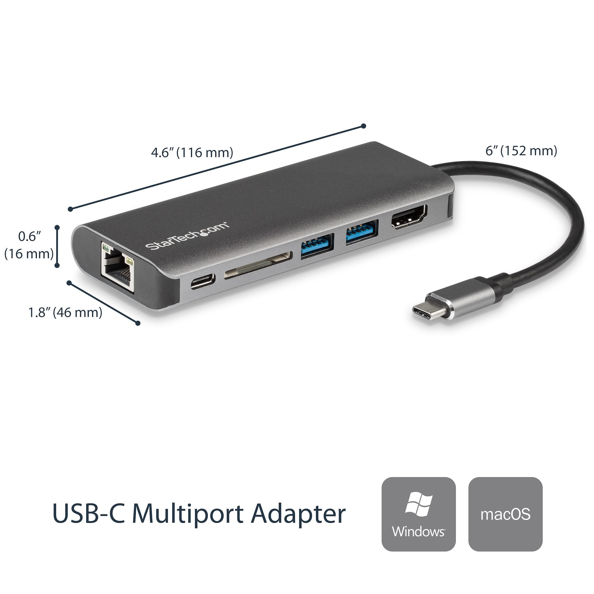 StarTech.com DKT30CSDHPD station d'accueil Avec fil USB 3.2 Gen 1 (3.1 Gen 1) Type-C Noir, Gris - Image 2