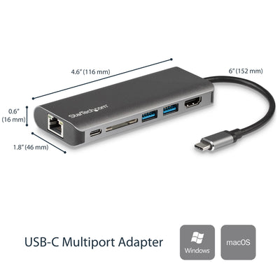 StarTech.com DKT30CSDHPD station d'accueil Avec fil USB 3.2 Gen 1 (3.1 Gen 1) Type-C Noir, Gris - Image 2