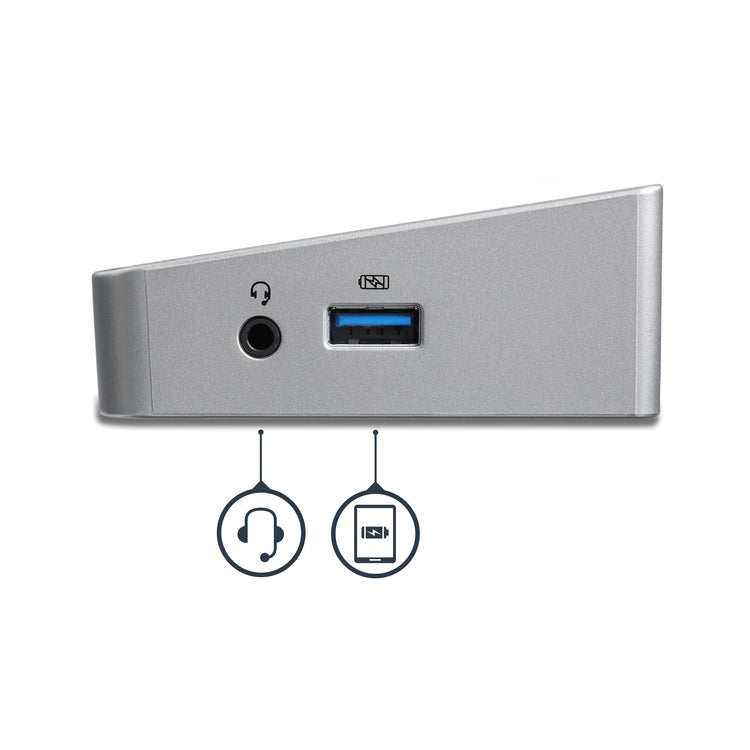 StarTech.com DK30CH2DPPD station d'accueil Avec fil USB 3.2 Gen 1 (3.1 Gen 1) Type-C Noir, Argent - Image 3