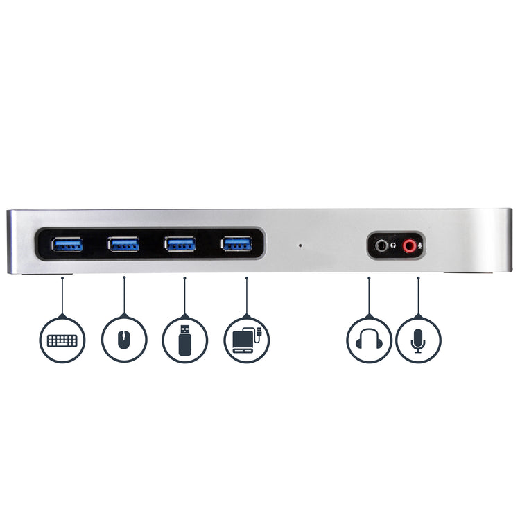 StarTech.com DK30A2DH station d'accueil Avec fil USB 3.2 Gen 1 (3.1 Gen 1) Type-C Noir, Argent - Image 12