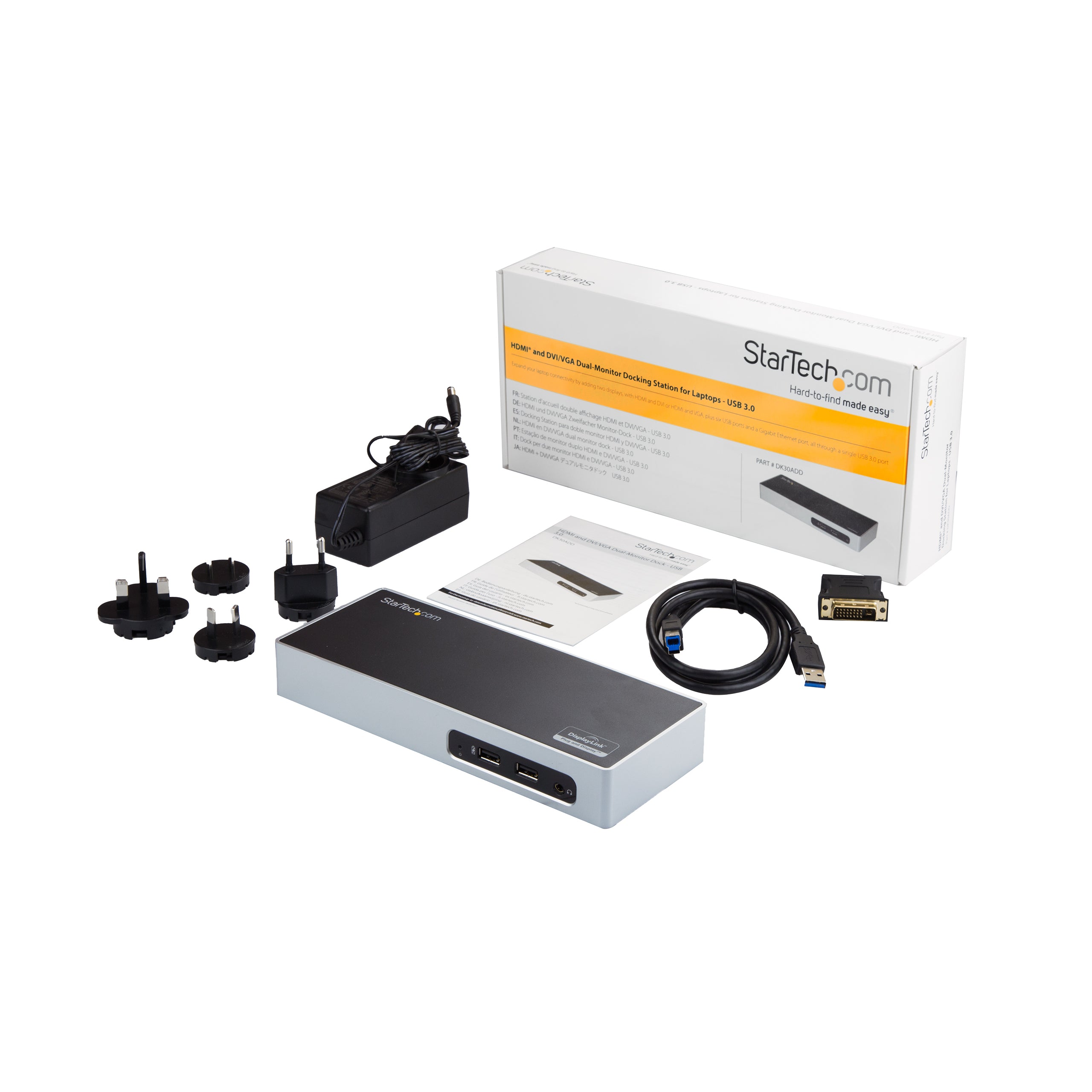 StarTech.com DK30ADD station d'accueil Avec fil USB 3.2 Gen 1 (3.1 Gen 1) Type-B Noir, Argent - Image 10