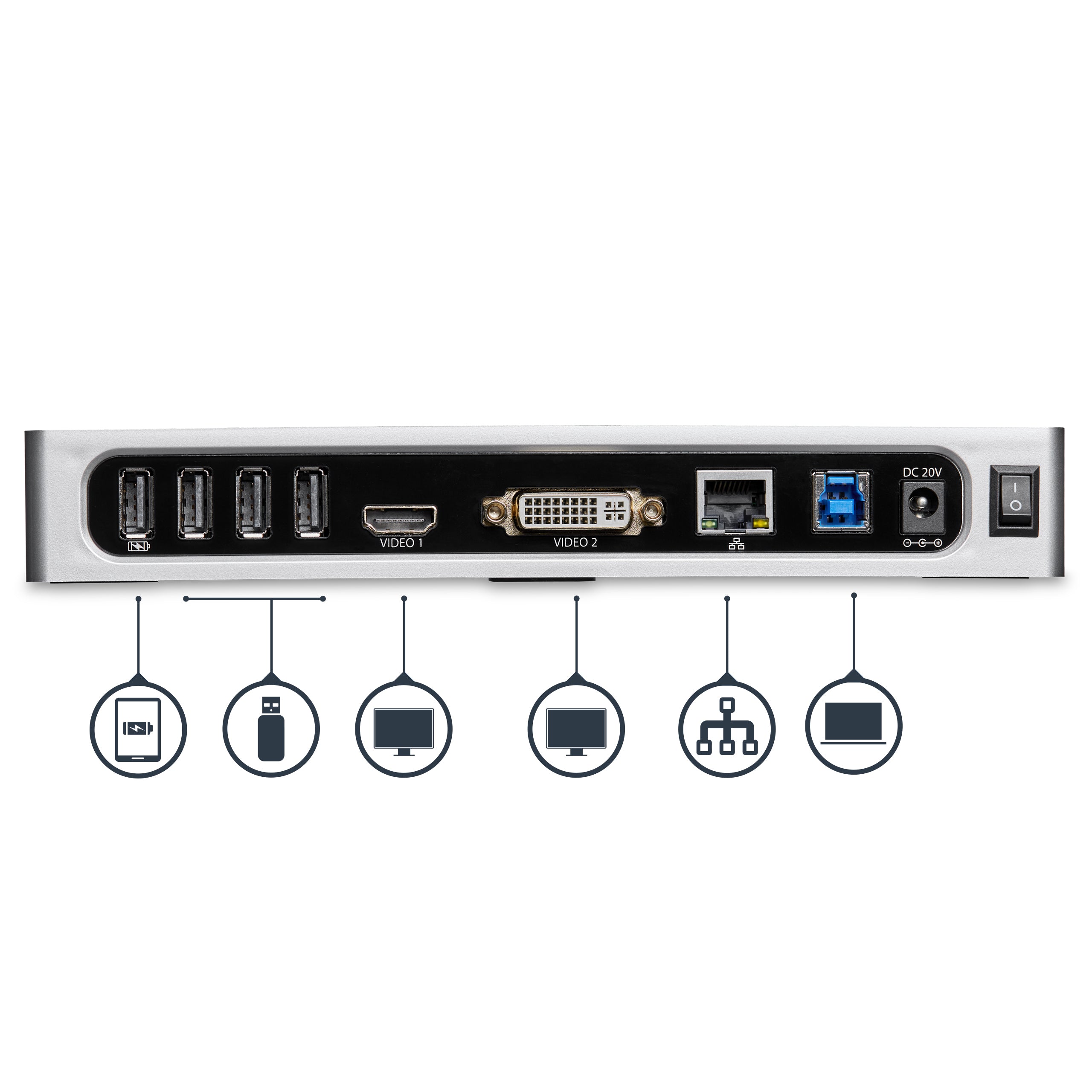 StarTech.com DK30ADD station d'accueil Avec fil USB 3.2 Gen 1 (3.1 Gen 1) Type-B Noir, Argent - Image 7