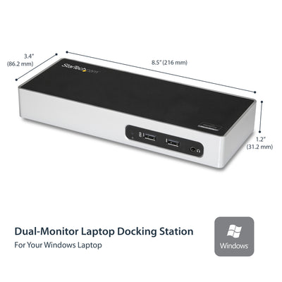 StarTech.com DK30ADD station d'accueil Avec fil USB 3.2 Gen 1 (3.1 Gen 1) Type-B Noir, Argent - Image 5