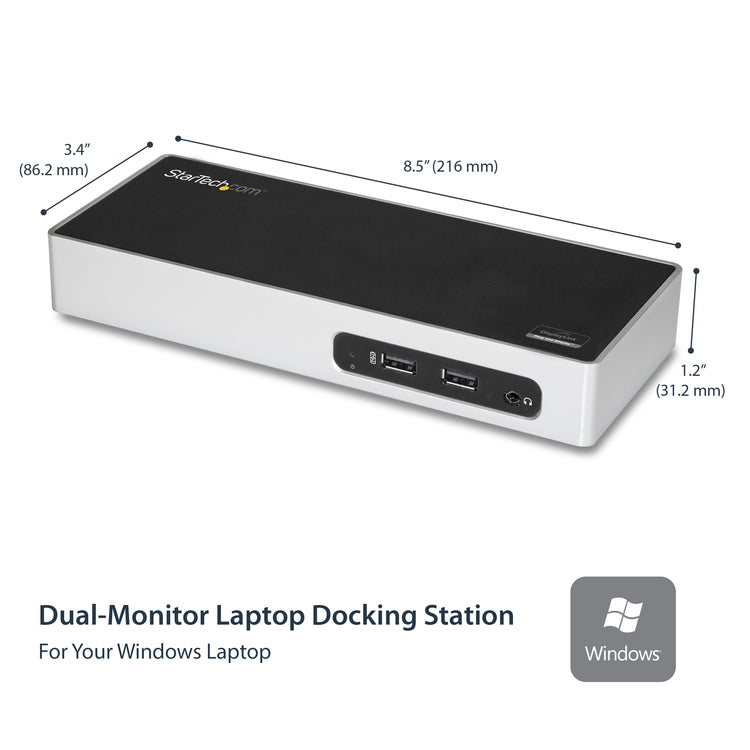 StarTech.com DK30ADD station d'accueil Avec fil USB 3.2 Gen 1 (3.1 Gen 1) Type-B Noir, Argent - Image 5