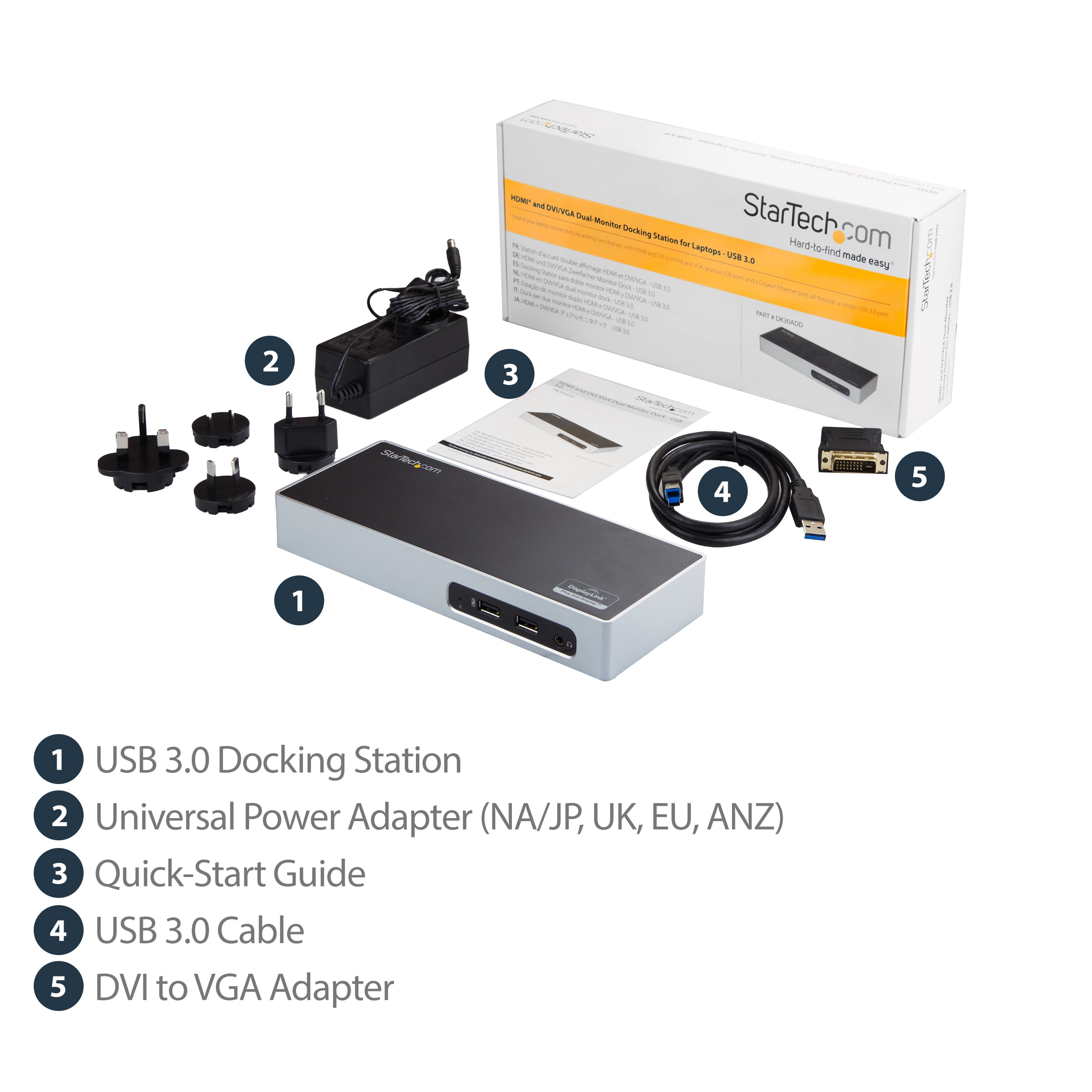 StarTech.com DK30ADD station d'accueil Avec fil USB 3.2 Gen 1 (3.1 Gen 1) Type-B Noir, Argent - Image 15