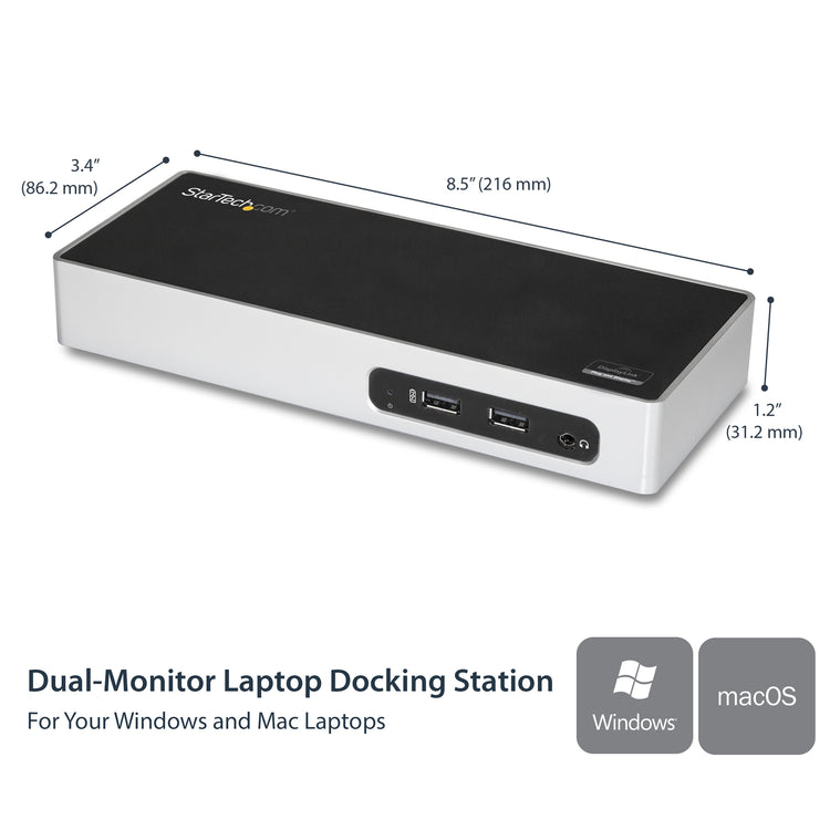 StarTech.com DK30ADD station d'accueil Avec fil USB 3.2 Gen 1 (3.1 Gen 1) Type-B Noir, Argent - Image 11
