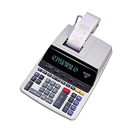 SHARP EL2630PIII CALCULATRICE D'IMPRESSION COMMERCIALE 2 COULEURS À 12 CHIFFRES