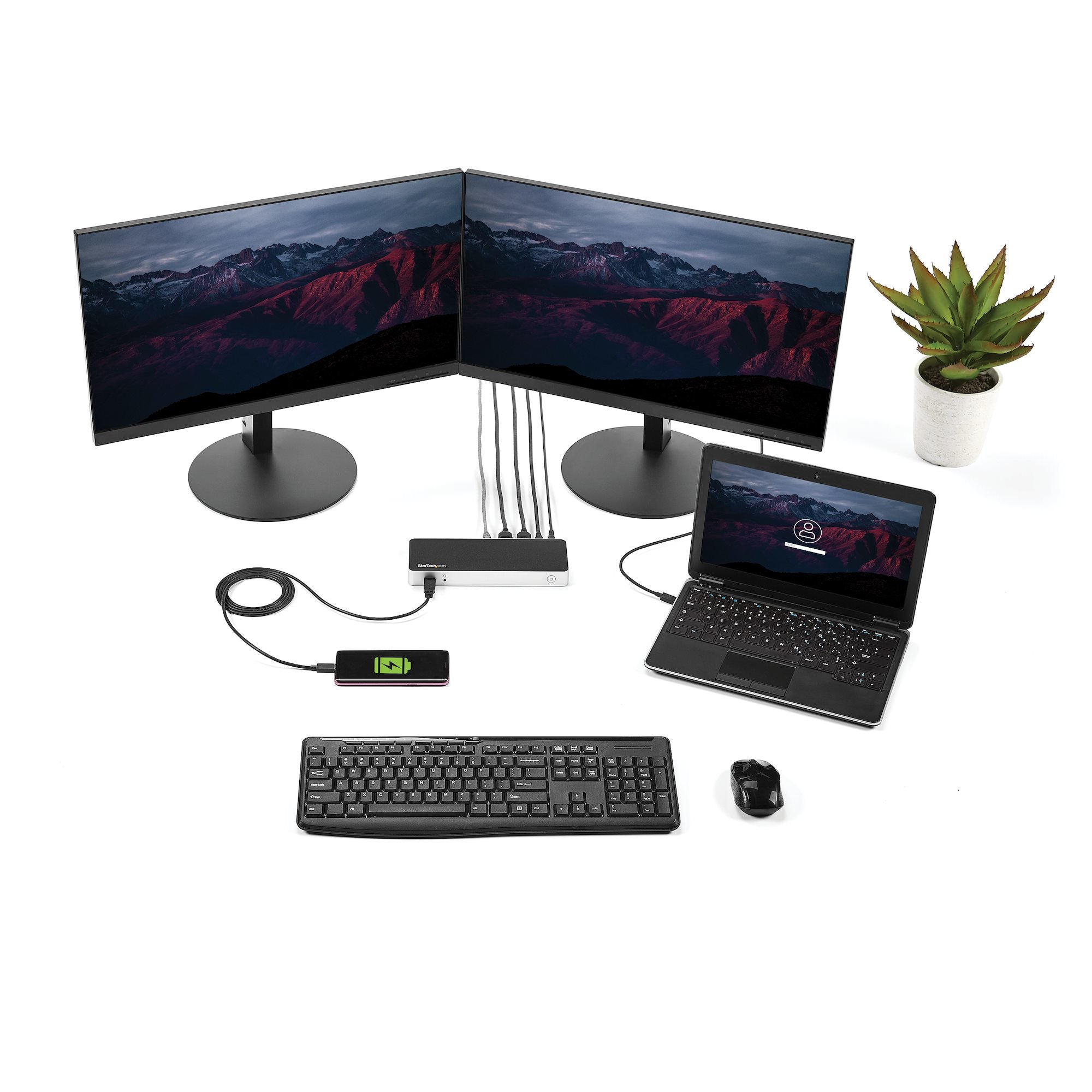 StarTech.com MST30C2HHPD station d'accueil Avec fil USB 3.2 Gen 1 (3.1 Gen 1) Type-C Noir, Argent - Image 6