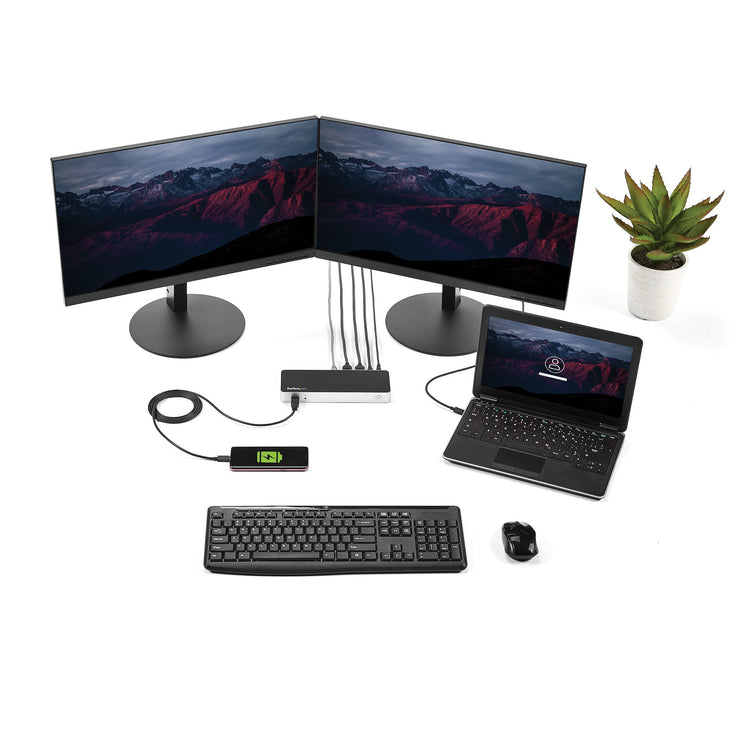 StarTech.com MST30C2HHPD station d'accueil Avec fil USB 3.2 Gen 1 (3.1 Gen 1) Type-C Noir, Argent - Image 6