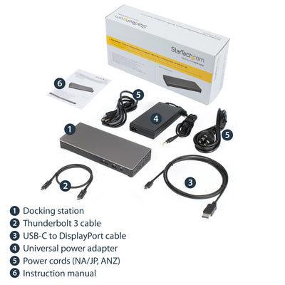 StarTech.com TB3DOCK2DPPD station d'accueil Avec fil USB 3.2 Gen 1 (3.1 Gen 1) Type-C Noir - Image 14