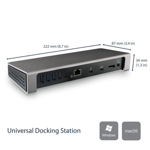 StarTech.com TB3DOCK2DPPD station d'accueil Avec fil USB 3.2 Gen 1 (3.1 Gen 1) Type-C Noir - Image 2