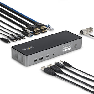 StarTech.com DK30C2DPEPRN station d'accueil Avec fil USB 3.2 Gen 2 (3.1 Gen 2) Type-C Gris - Image 1