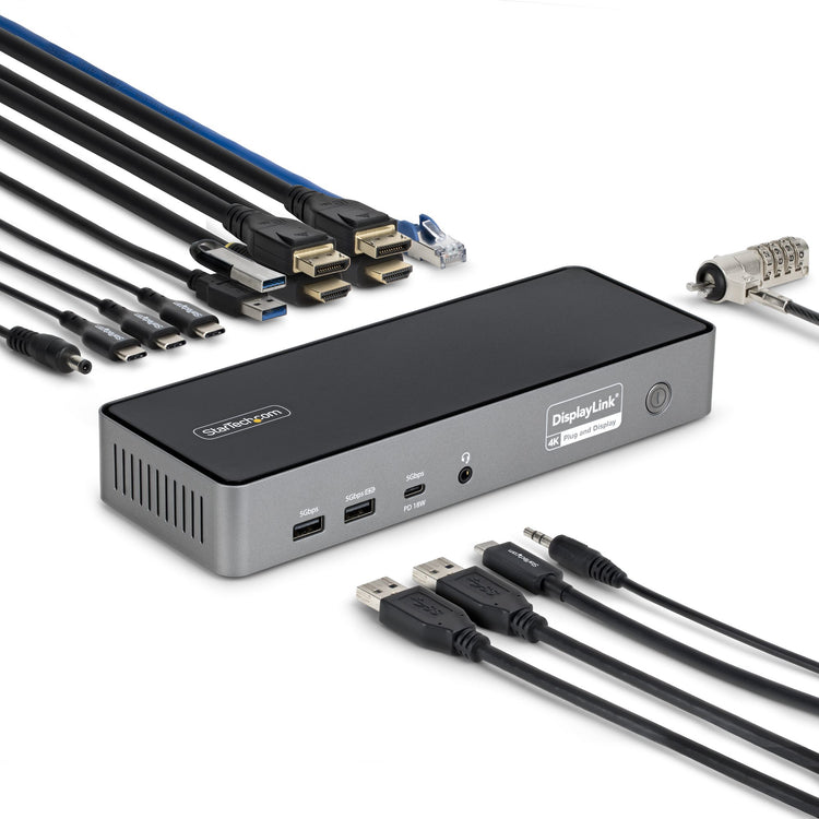 StarTech.com DK30C2DPEPRN station d'accueil Avec fil USB 3.2 Gen 2 (3.1 Gen 2) Type-C Gris - Image 1