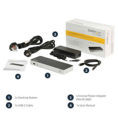 StarTech.com DK30CHDDPPD station d'accueil Avec fil USB 3.2 Gen 1 (3.1 Gen 1) Type-C Noir, Argent - Image 11