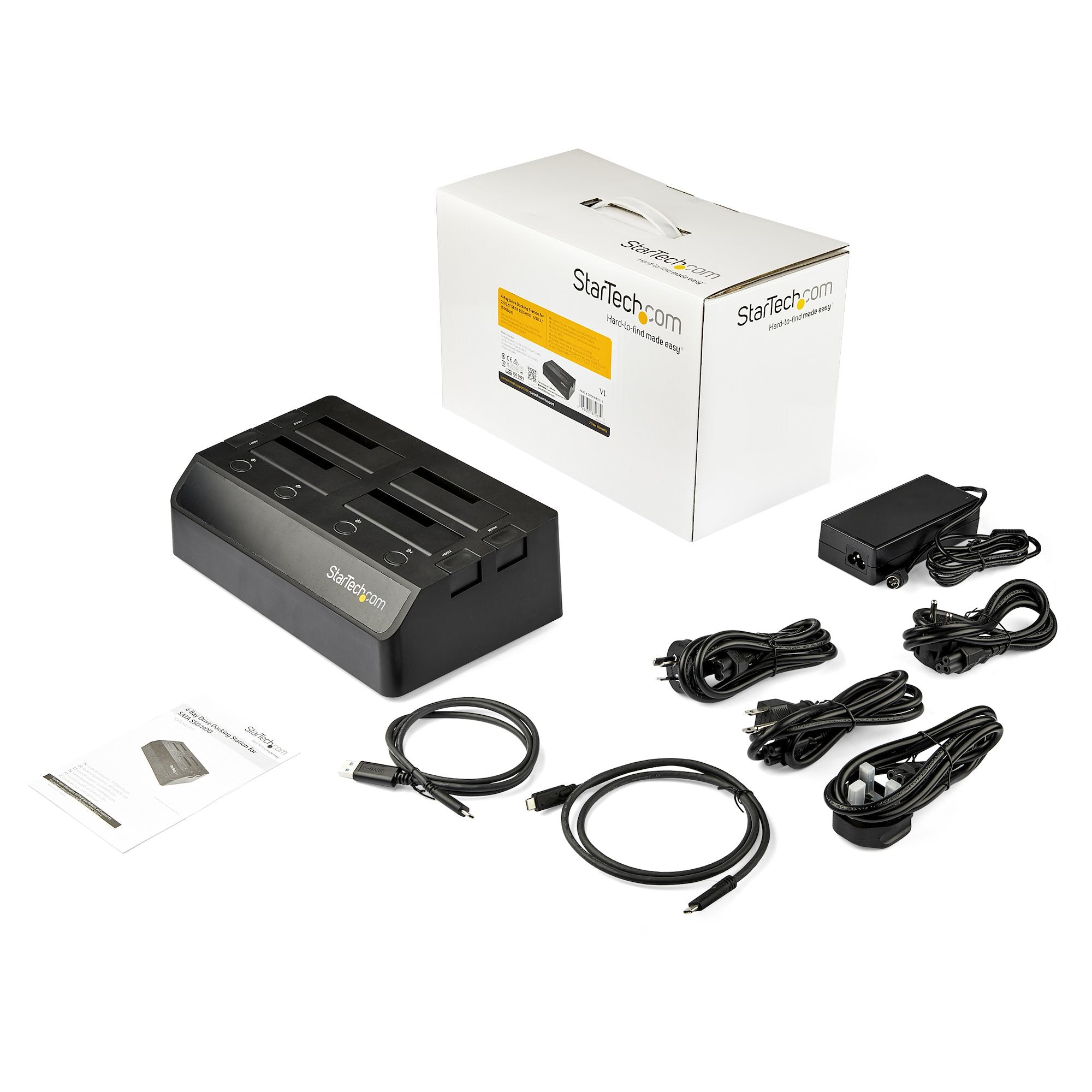 StarTech.com SDOCK4U313 Station d'accueil de disques de stockage USB 3.2 Gen 2 (3.1 Gen 2) Type-C Noir - Image 5