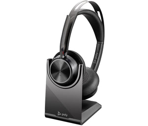 Poly Voyager Focus 2 USB-C-C Headset +USB-C/A Adapter +Charging Stand Sans fil Arceau Business/Everyday Bluetooth Socle de chargement Noir - Image 6
