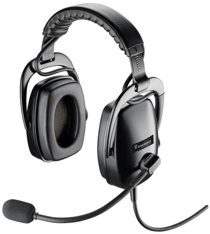 Poly SHR 2073-01 Ruggedized Dual Channel with TA6MLX QD Casque Avec fil À la main Contrôle de l’aviation/du trafic aérien Noir