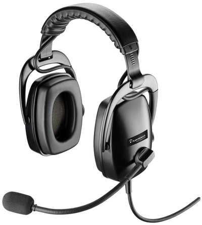 Poly SHR 2073-01 Ruggedized Dual Channel with TA6MLX QD Casque Avec fil À la main Contrôle de l’aviation/du trafic aérien Noir