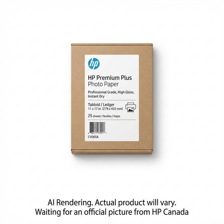 HP Premium Plus 11X17 Brillant 25 Feuilles Papier Photo