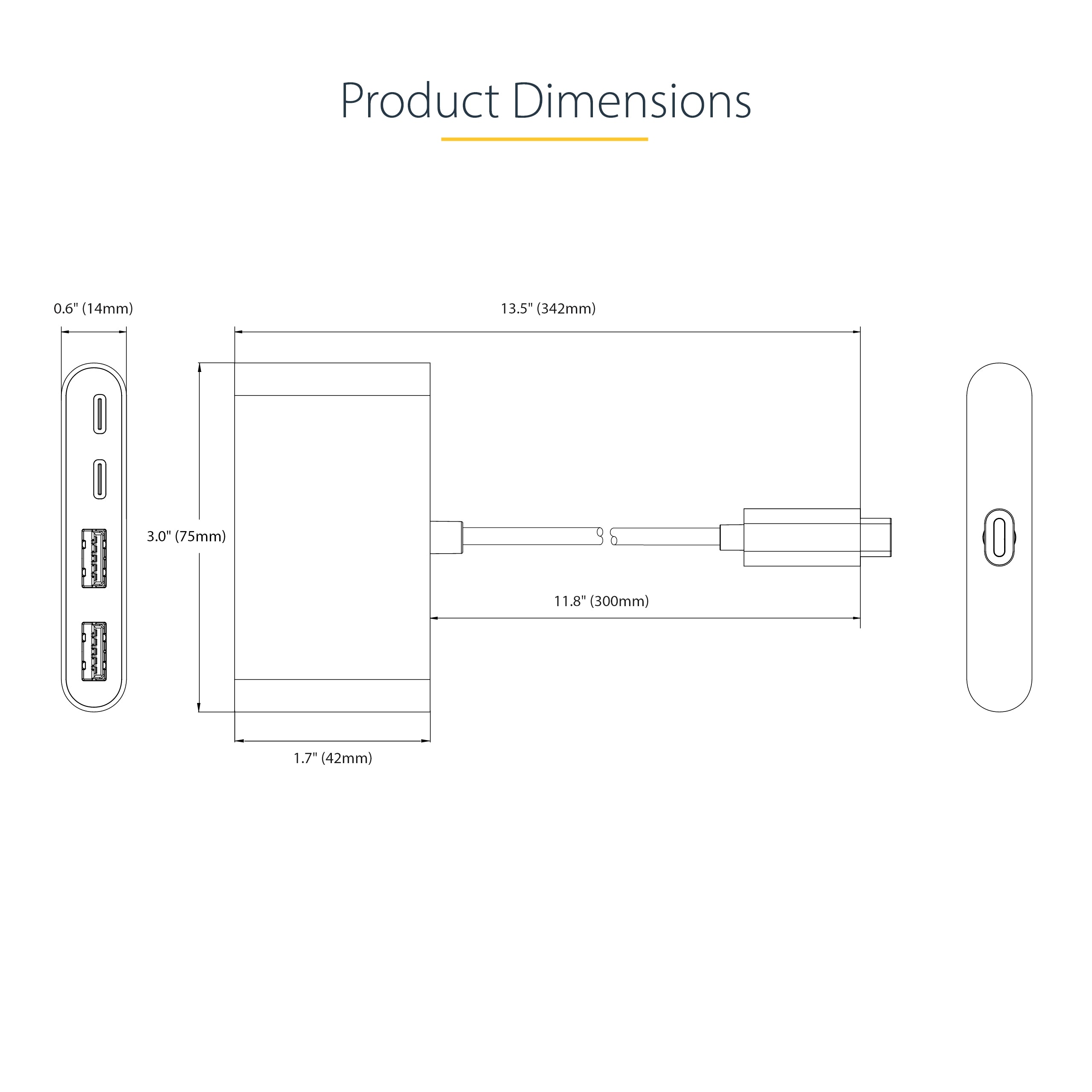 StarTech.com 5G2A2CPDB-USB-C-HUB hub & concentrateur USB 3.2 Gen 1 (3.1 Gen 1) Type-C 5000 Mbit/s Gris - Image 6