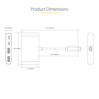StarTech.com 5G2A2CPDB-USB-C-HUB hub & concentrateur USB 3.2 Gen 1 (3.1 Gen 1) Type-C 5000 Mbit/s Gris - Image 6