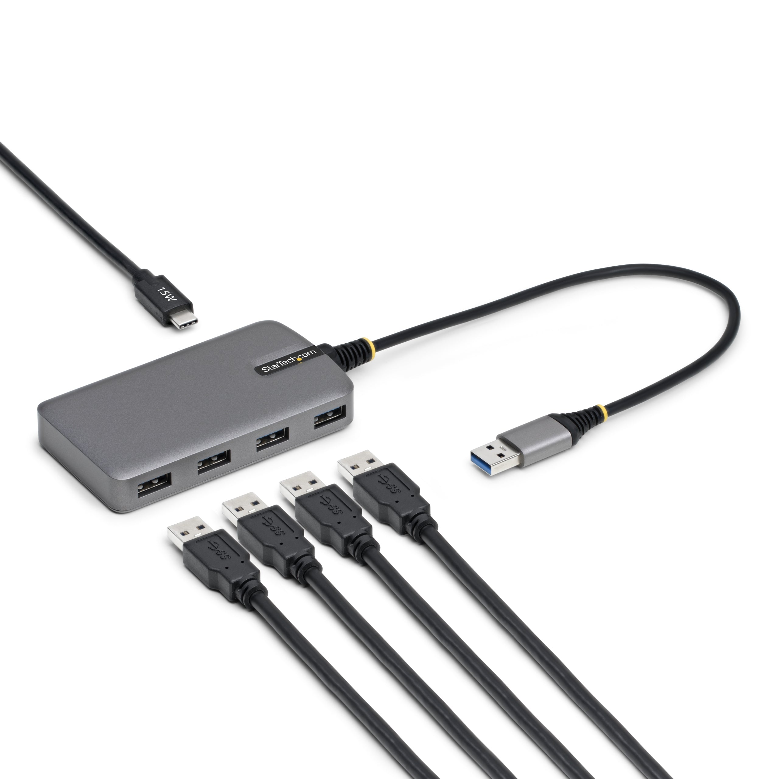 StarTech.com 5G4AC-USB-A-HUB hub & concentrateur USB 3.2 Gen 1 (3.1 Gen 1) Type-A 5000 Mbit/s Gris - Image 9