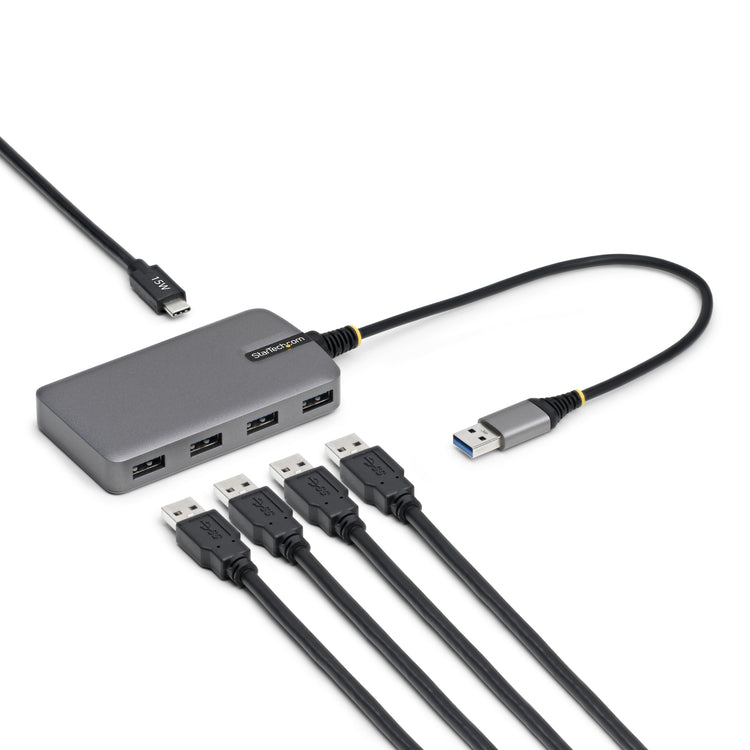 StarTech.com 5G4AC-USB-A-HUB hub & concentrateur USB 3.2 Gen 1 (3.1 Gen 1) Type-A 5000 Mbit/s Gris - Image 9