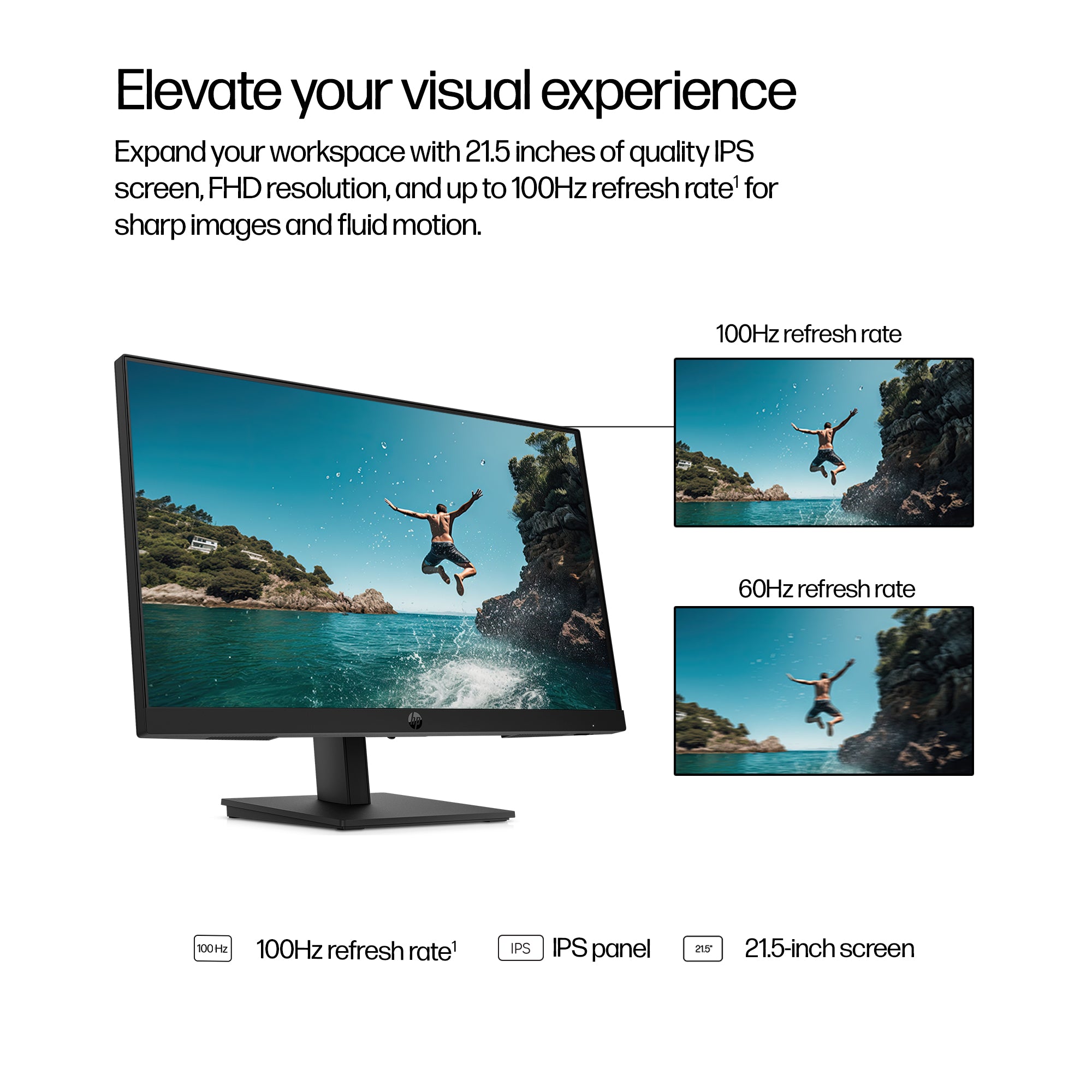 HP Series 3 Pro 21.5 inch FHD Monitor - 322ph écran plat de PC 54,6 cm (21.5") 1920 x 1080 pixels Full HD LCD Noir - Image 10