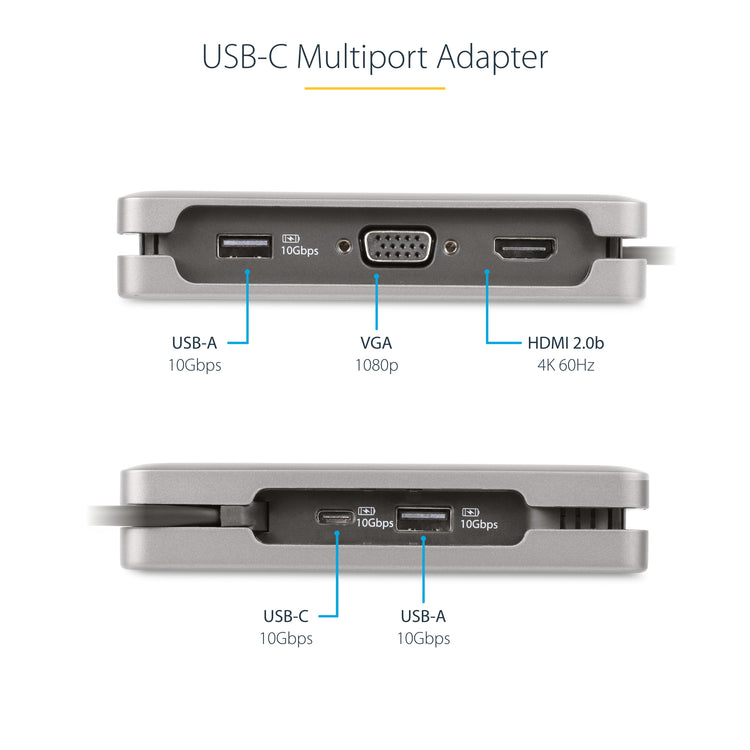 StarTech.com DKT31CVHPD3 station d'accueil Avec fil USB 3.2 Gen 2 (3.1 Gen 2) Type-C Gris - Image 15