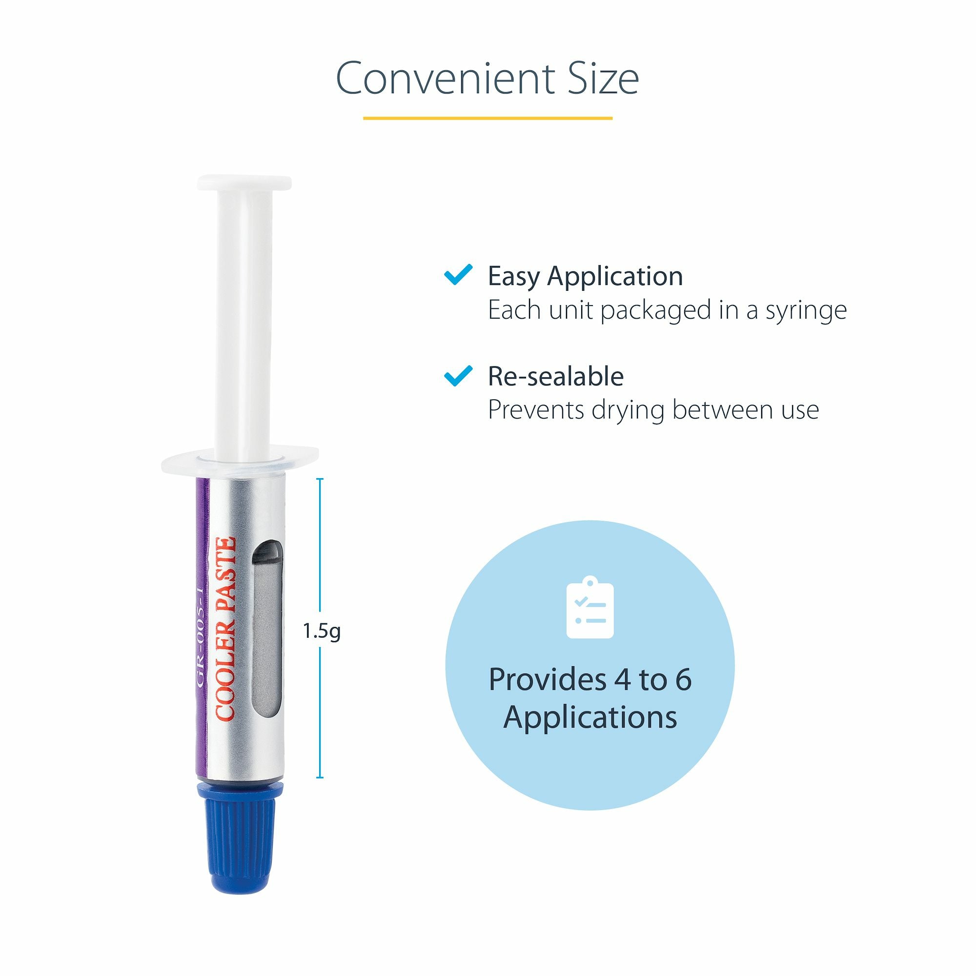 StarTech.com SILVGREASE1 combiné de dissipateurs thermiques 1,93 W/m·K 4 g - Image 4