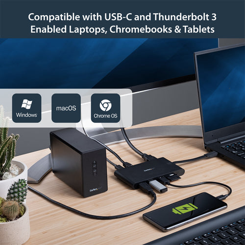 StarTech.com DKT30CHVSCPD station d'accueil Avec fil USB 3.2 Gen 1 (3.1 Gen 1) Type-C Noir - Image 11