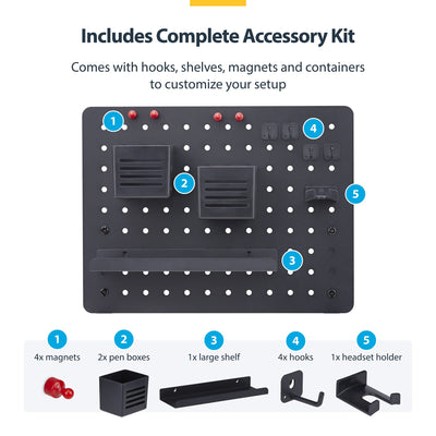 StarTech.com 1612B-DESK-PEGBOARD Ensemble de fournitures de bureau 1 pièce(s) - Image 3