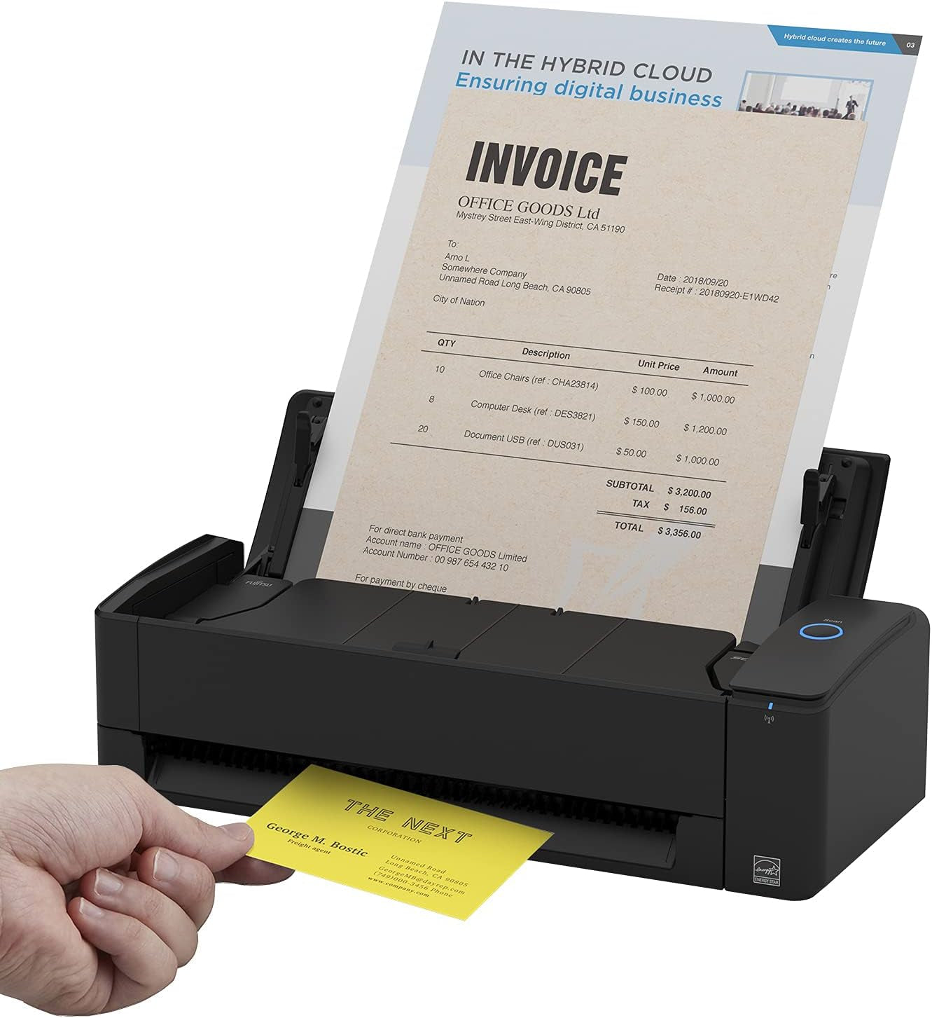 Ricoh ScanSnap iX1300 Scanner ADF 600 x 600 DPI A4 Noir - Image 1