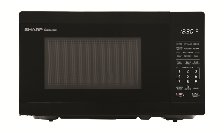 Sharp Four à micro-ondes de comptoir 0,7 pi³ (SMC0760KBC) – 700W, Noir avec plateau tournant Carousel - Image 1