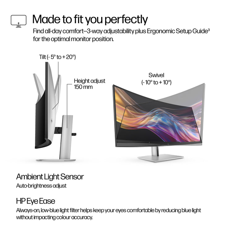 HP Series 7 Pro 37.5 inch WQHD+ Thunderbolt 4 Monitor - 738pu écran plat de PC 95,2 cm (37.5") 3840 x 1600 pixels Wide Quad HD+ LCD Noir - Image 8