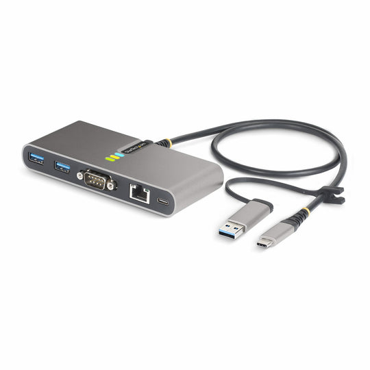 STARTECH .com Station d'accueil pour ordinateur portable/réplicateur de ports Filaire USB 3.2 Gen 1 (3.1 Gen 1) Type-C Gris (5G2A1SGBB-USB-C-HUB)