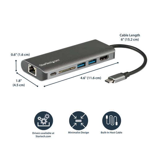 StarTech.com DKT30CSDHPD3 station d'accueil Avec fil USB 3.2 Gen 1 (3.1 Gen 1) Type-C Noir, Gris - Image 9