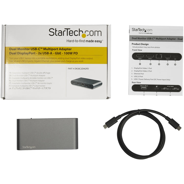 StarTech.com DK30C2DAGPD station d'accueil Avec fil USB 3.2 Gen 1 (3.1 Gen 1) Type-C Noir - Image 5