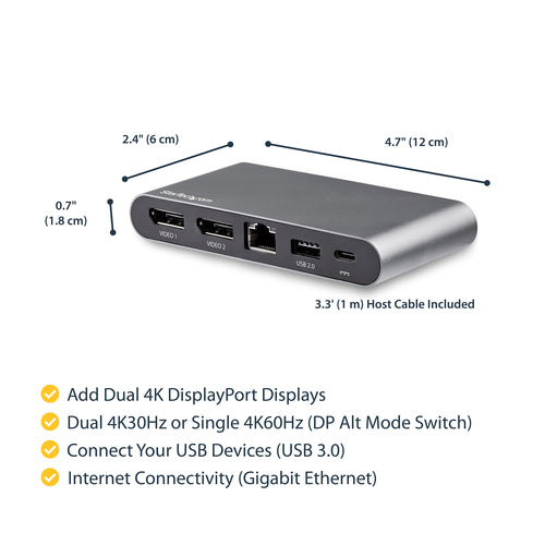 StarTech.com DK30C2DAGPD station d'accueil Avec fil USB 3.2 Gen 1 (3.1 Gen 1) Type-C Noir - Image 12