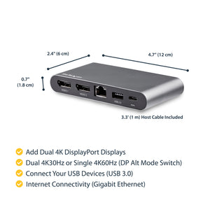 StarTech.com DK30C2DAGPD station d'accueil Avec fil USB 3.2 Gen 1 (3.1 Gen 1) Type-C Noir - Image 12