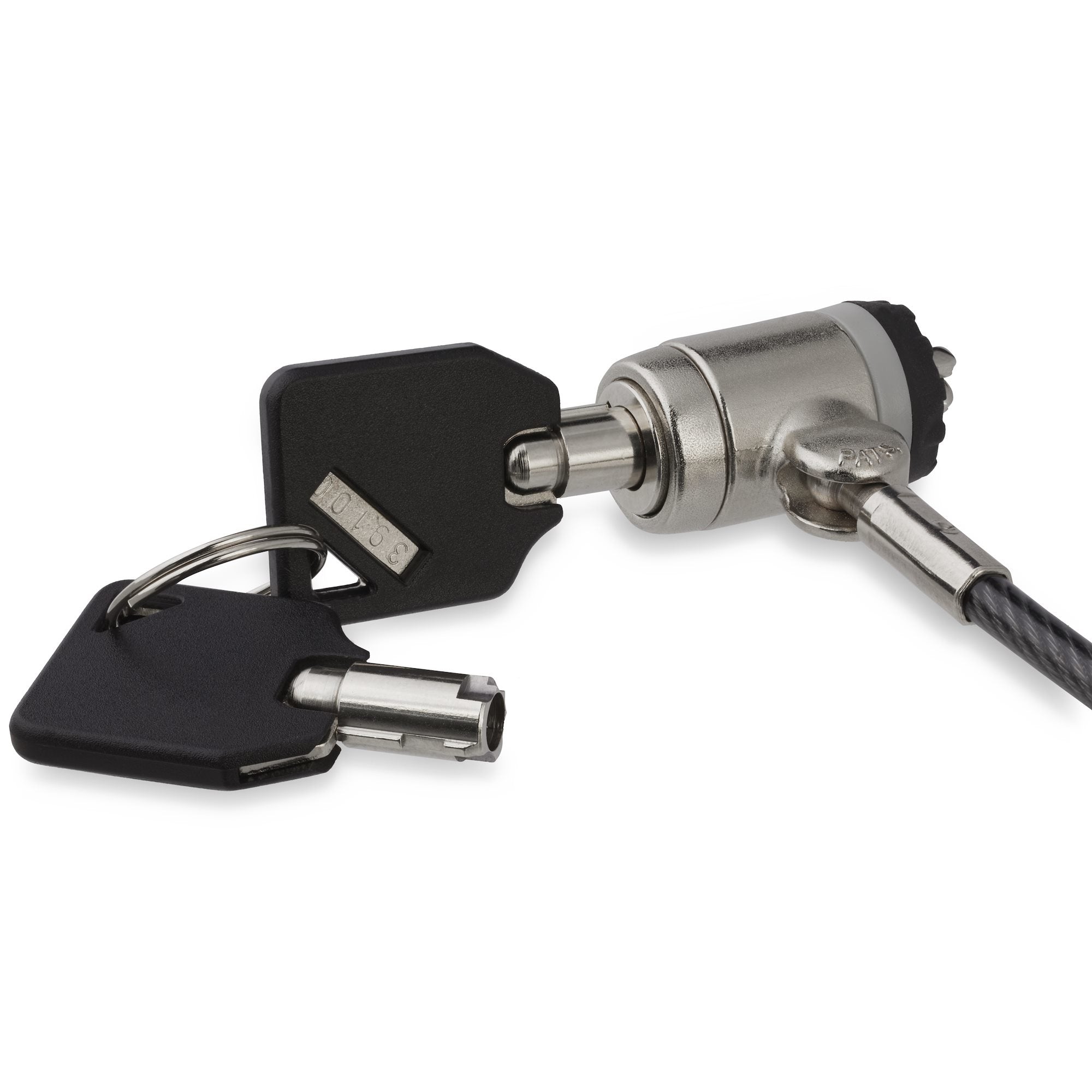 StarTech.com LTLOCKKEY câble antivol Noir, Argent 2 m - Image 1