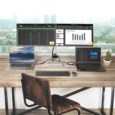StarTech.com 129N-USBC-KVM-DOCK station d'accueil Avec fil USB 3.2 Gen 2 (3.1 Gen 2) Type-C Argent - Image 8