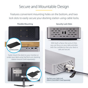 StarTech.com 155NA-USB4-DOCK station d'accueil Avec fil Argent - Image 7