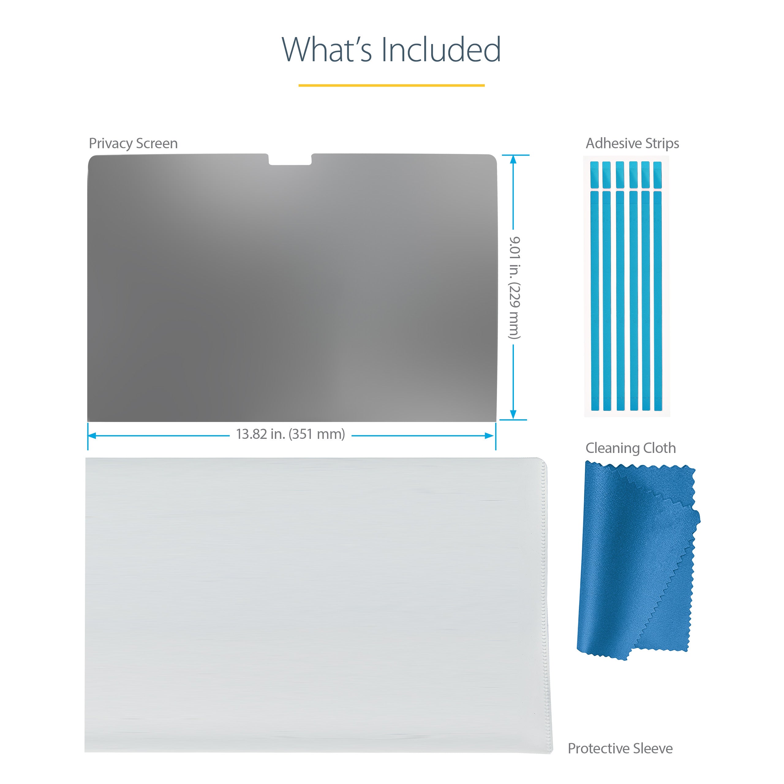 StarTech.com 16M21-PRIVACY-SCREEN filtre anti-reflets pour écran et filtre de confidentialité 40,6 cm (16") Filtre de confidentialité sans bords pour ordinateur - Image 13