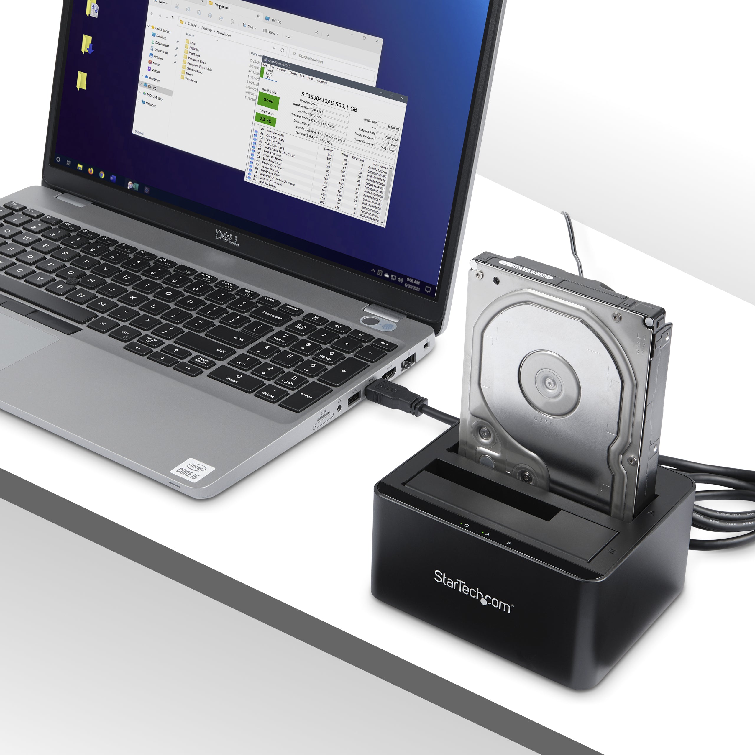StarTech.com SDOCK2U33V Station d'accueil de disques de stockage USB 3.2 Gen 1 (3.1 Gen 1) Type-B Noir - Image 7